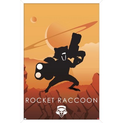 Trends International Marvel Heroic Silhouette - Rocket Raccoon Framed Wall Poster Prints