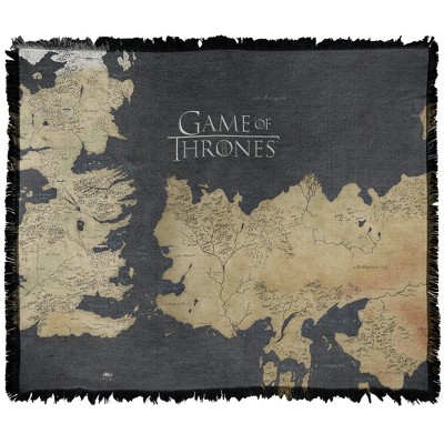 Game Of Thrones Westeros Map Blanket 50"x60" Woven Tapestry
