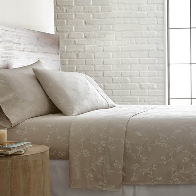Southshore Fine Living Sweetbrier 100% Cotton 300 Thread-Count Sateen Extra-Deep Pocket Sheet Set\