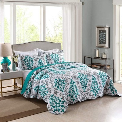 Marcielo 3 Piece Quilted Bedspread Quilt Set