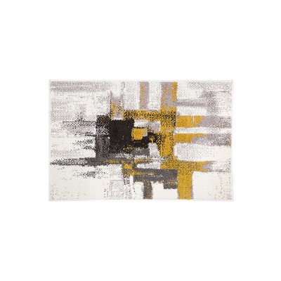 World Rug Gallery Contemporary Modern Abstract Area Rug:  Stain-Resistant,  Low Pile,  Pet Friendly