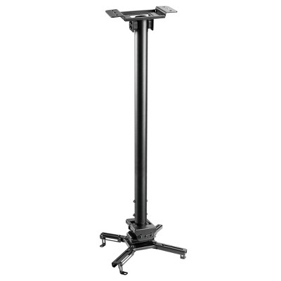 Mount-It! Heavy Duty Projector Ceiling Mount | Adjustable Pole | Weight Capacity Up to 77 Lbs. | Black