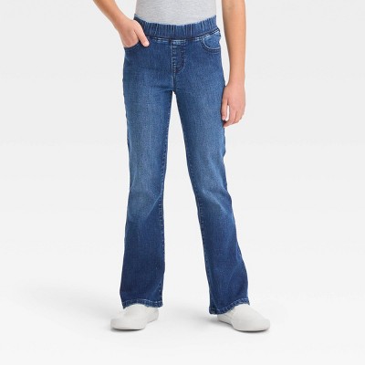 Girls' Mid-Rise Pull-On Flare Jeans - Cat & Jack™