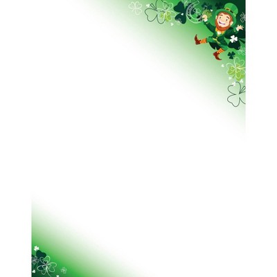80ct Happy Leprechaun Letterhead White: Great Papers! St. Patrick's Day Stationery, 8.5x11 Inch Uncoated Paper, 80 Sheets