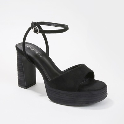Berness Women's Giulietta Suede Ankle Strap Platform Heels