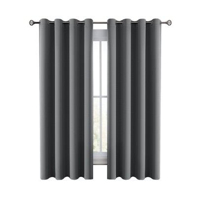 Lux Decor Collection Blackout Curtains Set of 2 Thermal Insulated Room Darkening Window Curtains for Bedroom