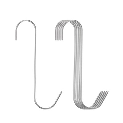 Unique Bargains 304 Stainless Steel S-shaped Butcher Meat Hooks and Hangers