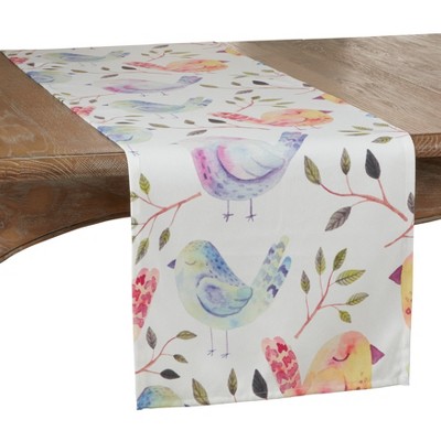 Saro Lifestyle Flock of Birds Runner, Multi, 16" x 72"
