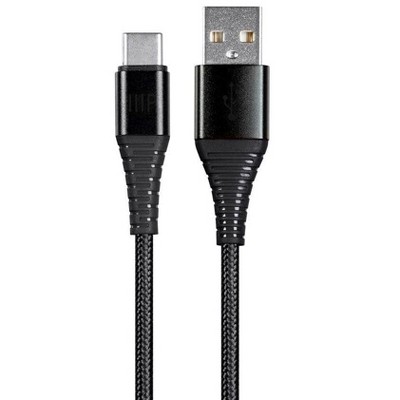 Monoprice Nylon Braided USB C to USB A 2.0 Cable - 3 Pack (1.5ft, 3ft, 6ft) - Black | Type C, Durable, Fast Charge for Samsung Galaxy S10/ Note 8, LG