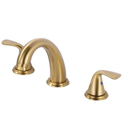 WOWOW 8 in. Widespread Double Handle Bathroom Faucet in Brushed Nickel