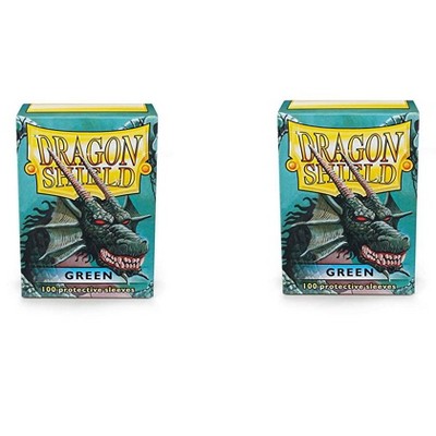 Dragon Shield 2 Packs Dragon Shield Classic Green Standard Size 100 ct Card Sleeves Individual Pack