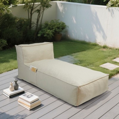 Evita 70.9" Outdoor Bean Bag Bed Lounger Chair for Adults , Foam Water-Resistant for Pool, Patio, Deck