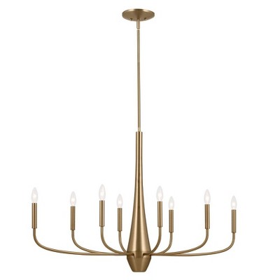 Deela 41 Inch 8 Light Oval Chandelier in Black