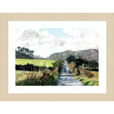 Amanti Art Ripple Lane by Metcalfe Clive Wood Framed Wall Art Print