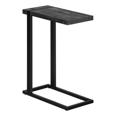 FONTOI C-shaped End Table, Side Table, Accent Table for Living Room Bedroom, Black, 10.25"*25.25"*18.25"