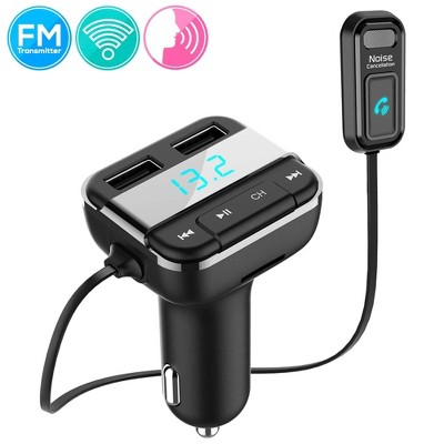 Pyle Bluetooth Car FM Transmitter - Stereo Wireless Car Music Streaming Transmitter