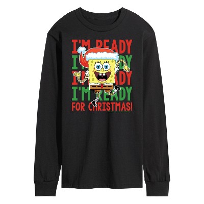 Men's - SpongeBob SquarePants - I'm Ready For Christmas Long Sleeve Graphic T-Shirt