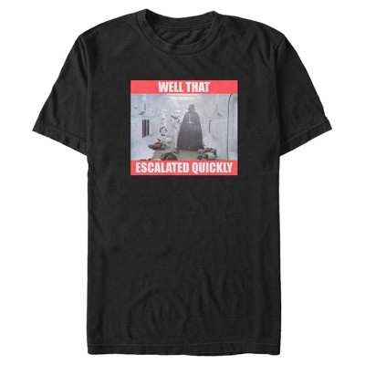 Men's Star Wars: A New Hope Darth Vader Well That Escalated Quickly T-Shirt