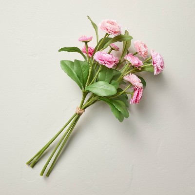 13" Faux Mini Pink Strawflower Stems Bundle - Hearth & Hand™ with Magnolia