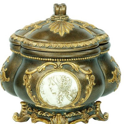 Gulches 9" Tall Decorative Jewelry Box, Bronze finish