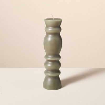 Spindle Sculpted Candle Green - Hearth & Hand™ with Magnolia