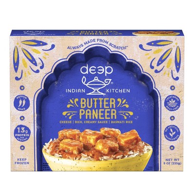 Deep Indian Kitchen Gluten Free Frozen Butter Paneer with Rice - 9oz