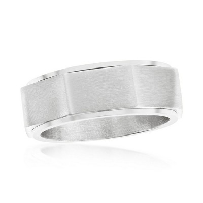 Metallo Stainless Steel Geometric Spinner Ring - Available Sizes:  9 ,  13 ,  12 ,  11 ,  10