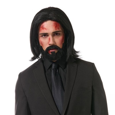 Costume Culture by Franco LLC Hitman Adult Costume Wig and Beard Set | Black