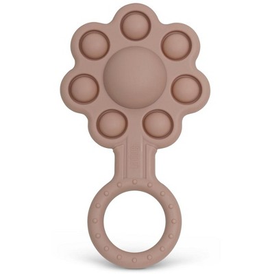 Silicone Baby Pop-it Flower Rattle - Engage Your Baby's Senses with Vibrant Colors and Popping Delight with Sensory Teething Fun (MultiColor)