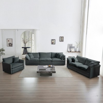 Contemporary 3-Piece Sectional - Oversized, Deep Seats, Modern Style