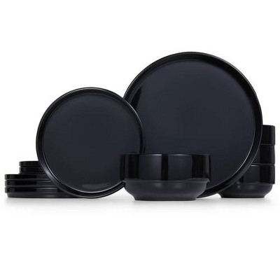 Dinnerware Set, 12 Piece Service for 4, Stoneware