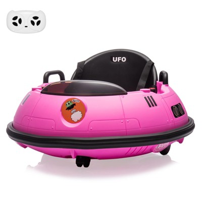 Ride On Bumper Car, 12V Electric Kids Car with Remote Control, Safety Belt, Music, Flashing Lights, 360 Degree Spin