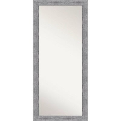 29"x65" Bark Rustic Framed Full Length Floor/Leaner Mirror Gray - Amanti Art: Polystyrene, No Assembly Required