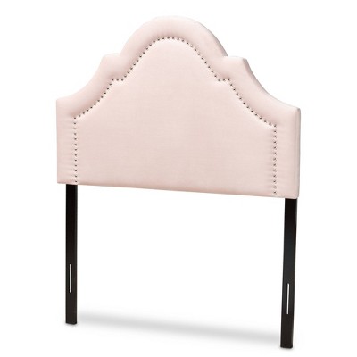 Rita Velvet Headboard - Light Pink - Baxton Studio
