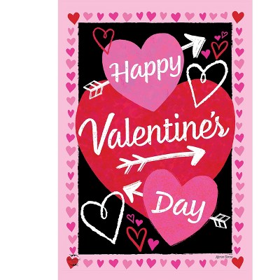 Briarwood Lane Valentine's House Flag 40x28 For Outdoor Cupid's Hearts For Valentine's House Flag