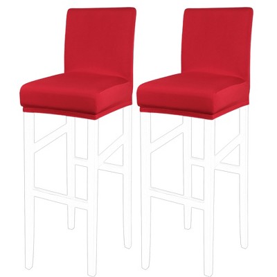 PiccoCasa Bar Pub Counter Height Side Stretch Chair Covers with Elastic Band