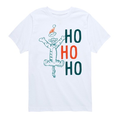 Boys' - Winnie the Pooh - Tigger Christmas Ho Ho Ho Short Sleeve Graphic T-Shirt