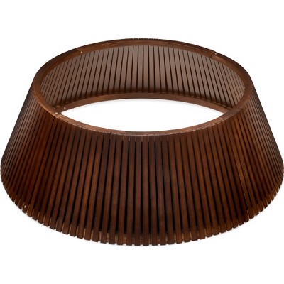Best Choice Products 42in Christmas Tree Collar, Solid Wood Slatted Tree Skirt Holiday Accessory for Home