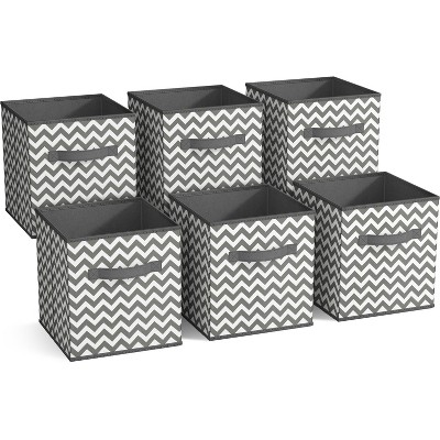 Sorbus chevron cube basket for home, bathroom and more