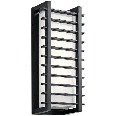 Kichler Rockbridge 16 1/4" High Black LED Outdoor Wall Light