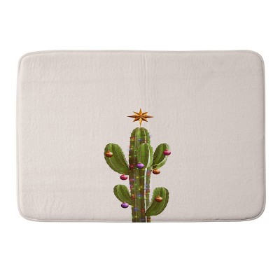 Deny Designs Jonas Loose Christmas Cactus Memory Foam Bath Mat