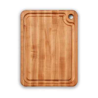 John Boos Block Prestige Edge Grain Maple Wood Reversible Cutting Board with Fluid Channel
