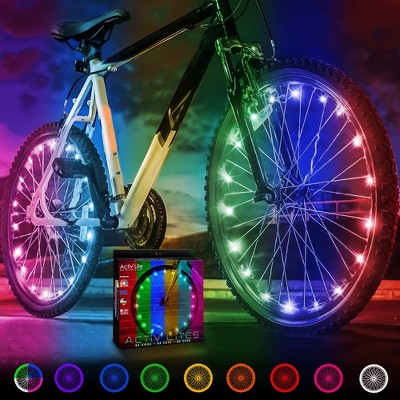 Activ Life Bike Wheel Lights (2 Tire, Color-Changing) Fun Accessory for Cool Beach Cruisers