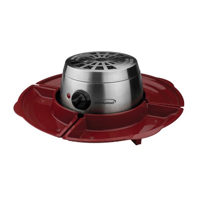 Brentwood Indoor Electric Stainless Steel S’mores Maker with 4 Trays and 4 Roasting Forks in Multicolored