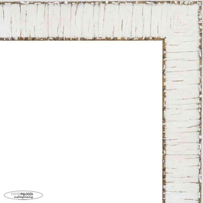 PosterPalooza | Panoramic Ornate White Picture Frame - UV Acrylic, Foam Board Backing, Hanging Hardware