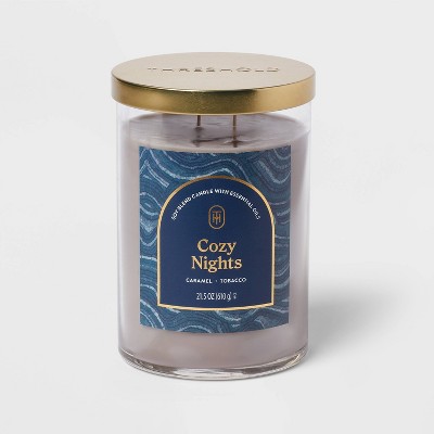 2-Wick Lidded Glass Jar Candle Cozy Nights 21.5oz - Threshold™