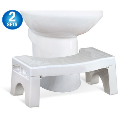 5 Star Super Deals 2 Squat N Drop Portable Folding Squatting Bathroom Toilet Potty Stool Step  7" - Convenient and Compact Space Saving