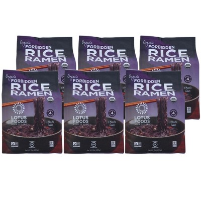Lotus Foods Forbidden Rice Ramen 4 Noodle Cakes - Case of 6/10 oz