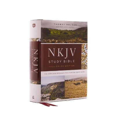 NKJV Study Bible, Hardcover, Full-Color, Red Letter Edition, Comfort Print - by  Thomas Nelson
