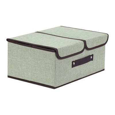 REGALWOVEN Collapsible Fabric Storage Bin with Handle and Lid for Shelves Closet